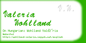 valeria wohlland business card